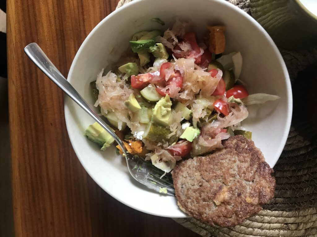 Voedingsdagboek - lunch met champignonburger