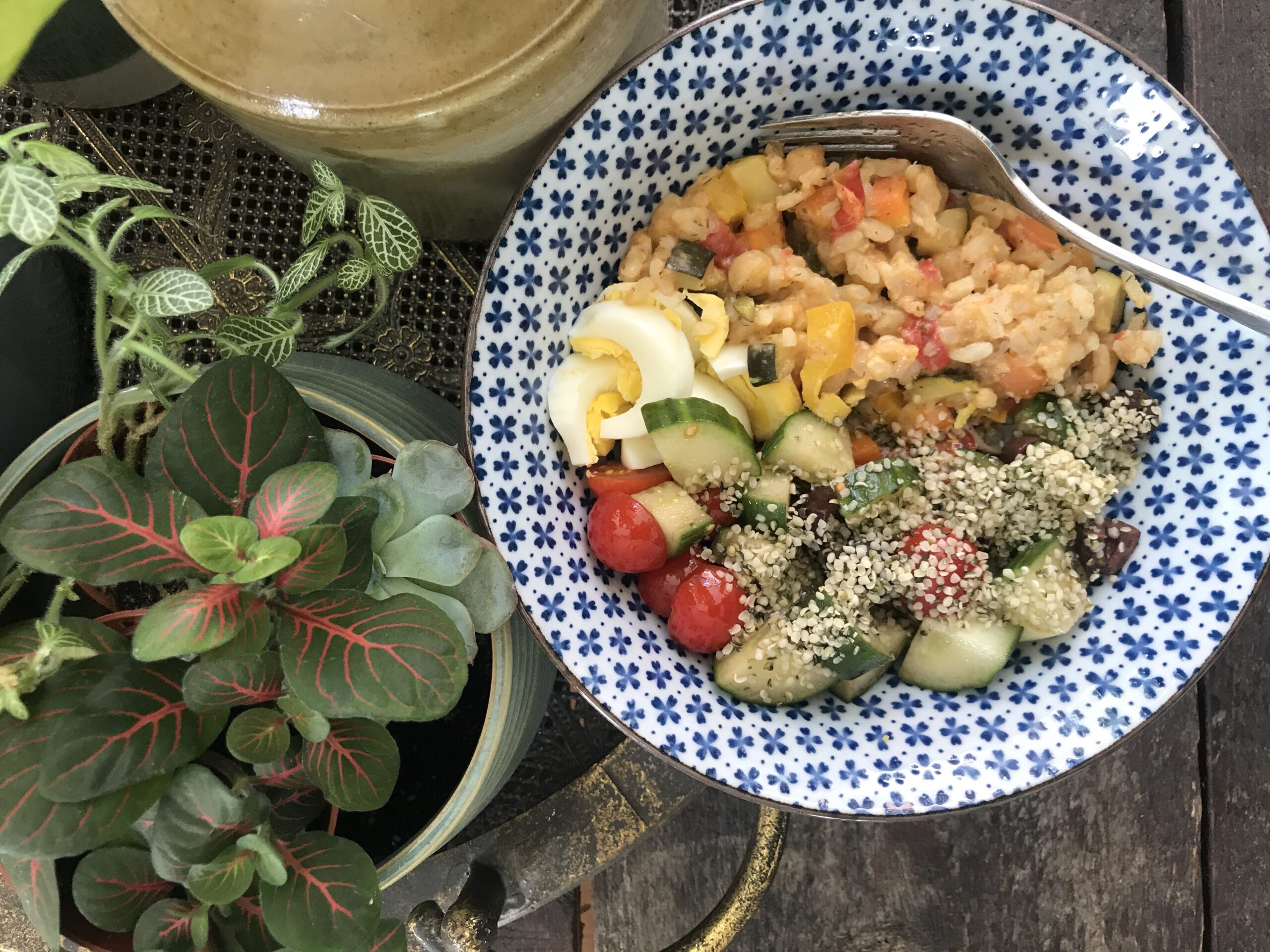 Voedingsdagboek - risotto met salade