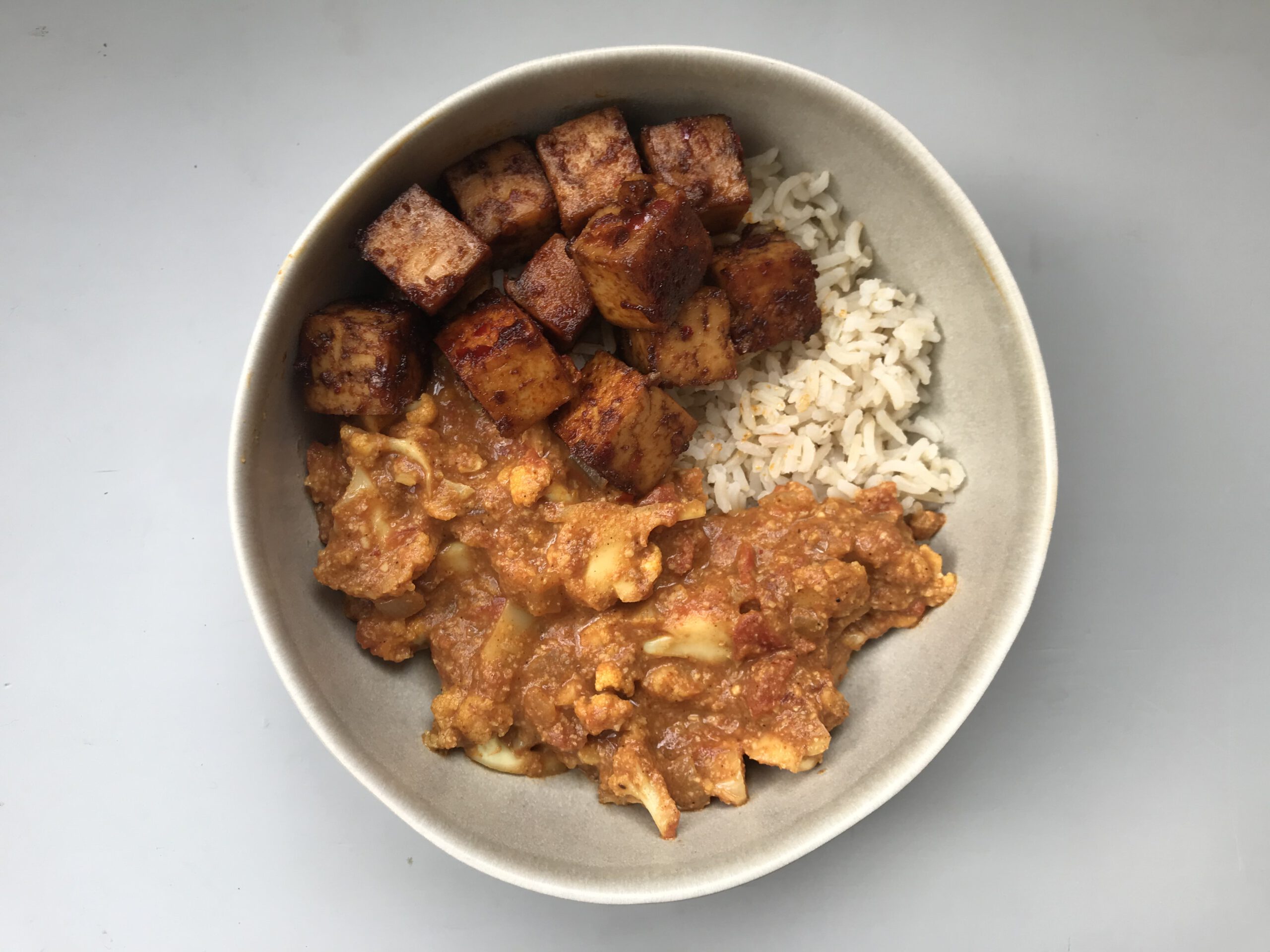Avondeten - Curry met tofu