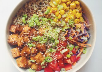 Asian tofu bowl