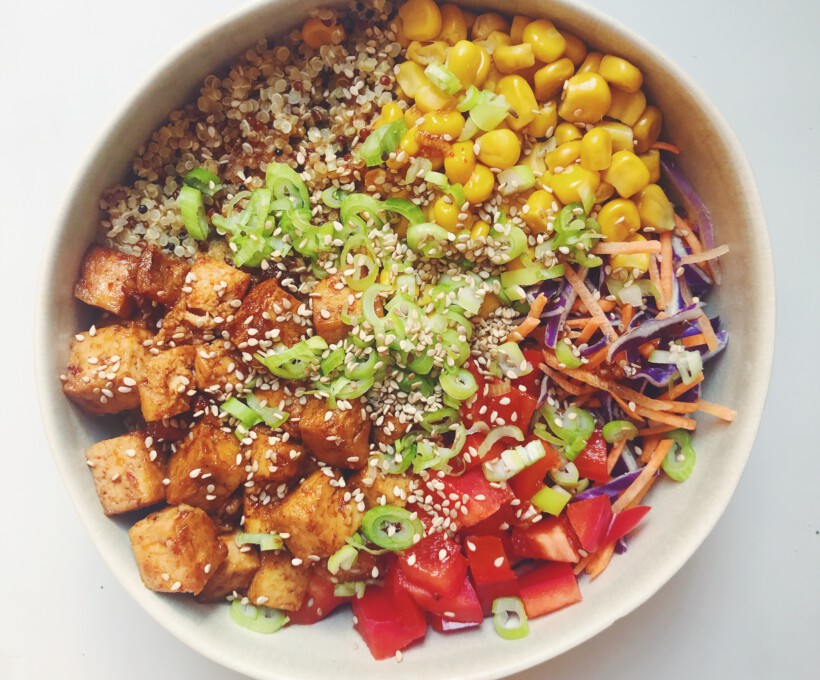 Asian tofu bowl