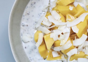 Overnight oats mango kokos